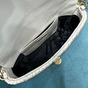 Fortok Miu Miu Iconic Crystal Cloqué Nappa leather White Top-handle bag 22.5x4.5x12cm - 3