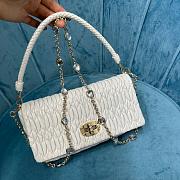 Fortok Miu Miu Iconic Crystal Cloqué Nappa leather White Top-handle bag 22.5x4.5x12cm - 4