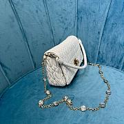 Fortok Miu Miu Iconic Crystal Cloqué Nappa leather White Top-handle bag 22.5x4.5x12cm - 5