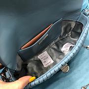 Fortok Miu Miu Iconic Crystal Cloqué Nappa leather Blue Top-handle bag 22.5x4.5x12cm - 4