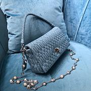 Fortok Miu Miu Iconic Crystal Cloqué Nappa leather Blue Top-handle bag 22.5x4.5x12cm - 5