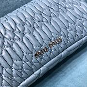 Fortok Miu Miu Iconic Crystal Cloqué Nappa leather Blue Top-handle bag 22.5x4.5x12cm - 6