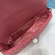 Fortok Miu Miu Iconic Crystal Cloqué Nappa leather Pink Top-handle bag 22.5x4.5x12cm - 2