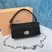 Fortok Miu Miu Iconic Crystal Cloqué Nappa leather Black top-handle bag 22.5x4.5x12cm - 1