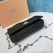 Fortok Miu Miu Iconic Crystal Cloqué Nappa leather Black top-handle bag 22.5x4.5x12cm - 5