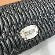 Fortok Miu Miu Iconic Crystal Cloqué Nappa leather Black top-handle bag 22.5x4.5x12cm - 2
