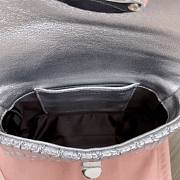 Fortok Miu Miu Iconic Crystal Cloqué Nappa leather Silver small bag 16 x 9 x 3.5 cm - 4