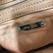 Fortok Miu Miu Iconic Crystal Cloqué Nappa leather Beige Top-handle bag 28x4x15cm - 3