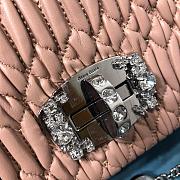 Fortok Miu Miu Iconic Crystal Cloqué Nappa leather Beige Top-handle bag 28x4x15cm - 5