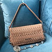 Fortok Miu Miu Iconic Crystal Cloqué Nappa leather Beige Top-handle bag 28x4x15cm - 6