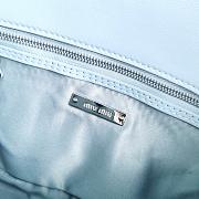 Fortok Miu Miu Iconic Crystal Cloqué Nappa leather Blue Top-handle bag 28x4x15cm - 6