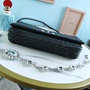 Fortok Miu Miu Iconic Crystal Cloqué Nappa leather Black Top-handle bag 28x4x15cm - 2
