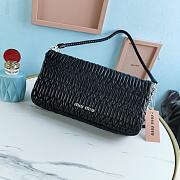 Fortok Miu Miu Iconic Crystal Cloqué Nappa leather Black Top-handle bag 28x4x15cm - 4
