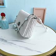 Fortok Miu Miu Iconic Crystal Cloqué Nappa leather White Top-handle bag 28x4x15cm - 4