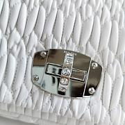 Fortok Miu Miu Iconic Crystal Cloqué Nappa leather White Top-handle bag 28x4x15cm - 2