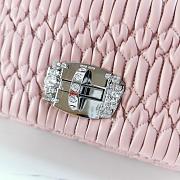 Fortok Miu Miu Iconic Crystal Cloqué Nappa leather Light Pink Top-handle bag 28x4x15cm - 4