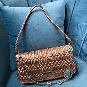 Fortok Miu Miu Iconic Crystal Cloqué Nappa leather Gold Top-handle bag 28x4x15cm - 4