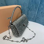 Fortok Miu Miu Iconic Crystal Cloqué Nappa leather Pink Silver Top-handle bag 22.5x4.5x12cm - 5