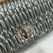 Fortok Miu Miu Iconic Crystal Cloqué Nappa leather Pink Silver Top-handle bag 22.5x4.5x12cm - 3