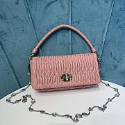 Fortok Miu Miu Iconic Crystal Cloqué Nappa leather Light Pink bag 22.5x4.5x12cm - 1