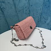 Fortok Miu Miu Iconic Crystal Cloqué Nappa leather Light Pink bag 22.5x4.5x12cm - 5