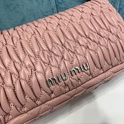 Fortok Miu Miu Iconic Crystal Cloqué Nappa leather Light Pink bag 22.5x4.5x12cm - 3