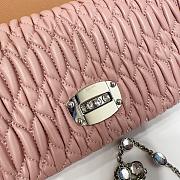 Fortok Miu Miu Iconic Crystal Cloqué Nappa leather Light Pink bag 22.5x4.5x12cm - 2