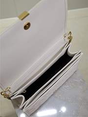 Fortok Saint Laurent Becky Medium chain bag White 25x17x7cm - 4