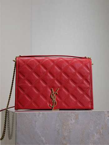 Fortok Saint Laurent Becky Medium chain bag Red 25x17x7cm