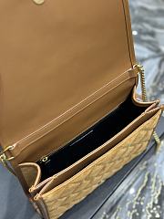 Fortok Saint Laurent Becky Medium chain bag Suede Brown 25x17x7cm - 4