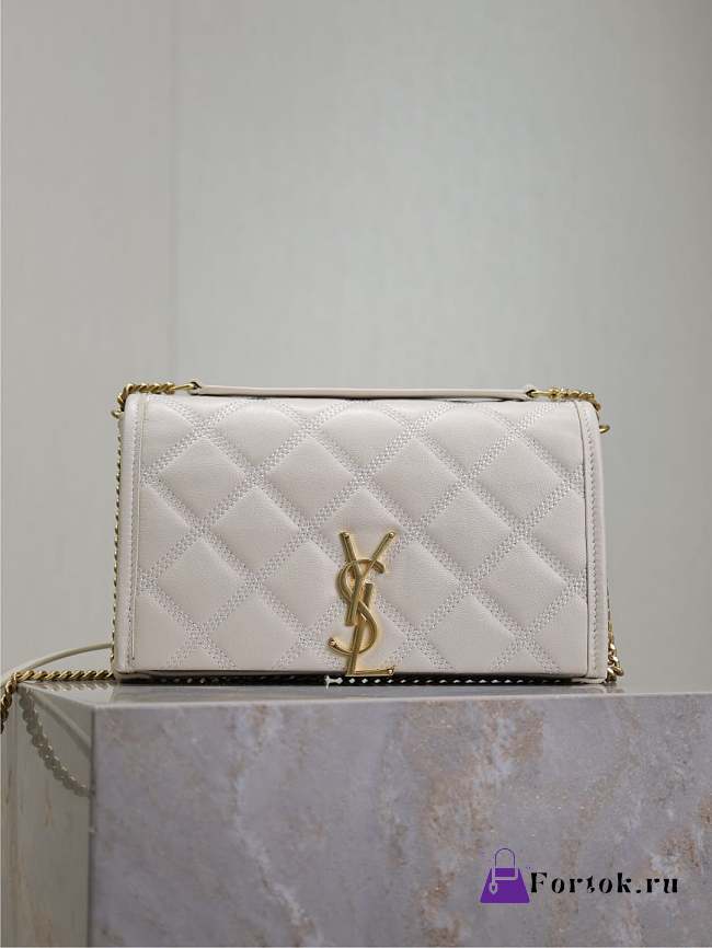 Fortok Saint Laurent Becky Small chain bag White 22.5×14.5×5cm - 1