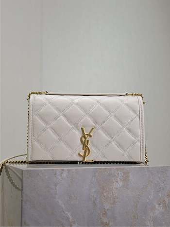 Fortok Saint Laurent Becky Small chain bag White 22.5×14.5×5cm