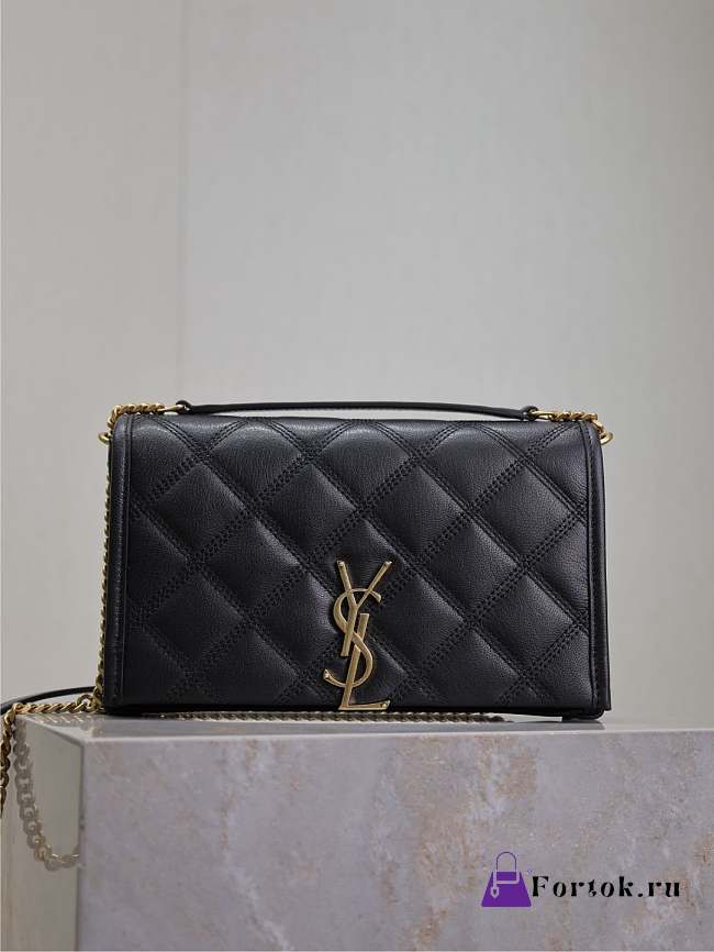 Fortok Saint Laurent Becky Small chain bag Black 22.5×14.5×5cm - 1