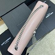 Fortok Saint Laurent Ysl Kate In Crocodile Leather Light Pink Silver Hardware 24x15x6cm - 5