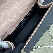 Fortok Saint Laurent Ysl Kate In Crocodile Leather Light Pink Silver Hardware 24x15x6cm - 4
