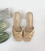 Fortok Saint Laurent Tribute mules Beige 7cm - 1