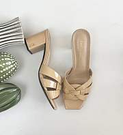 Fortok Saint Laurent Tribute mules Beige 7cm - 2