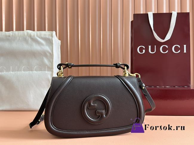 Fortok Gucci Blondie Top Handle Brown 26.5x16.5x8.5cm - 1