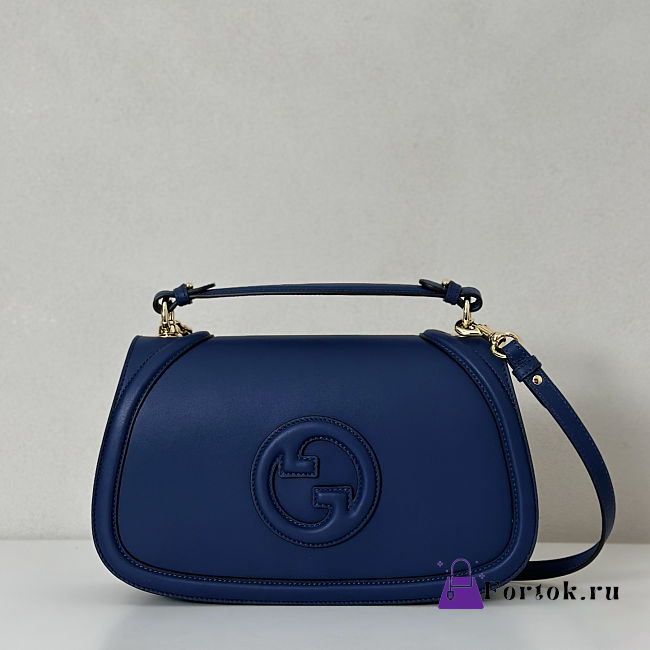 Fortok Gucci Blondie Top Handle Blue 26.5x16.5x8.5cm - 1