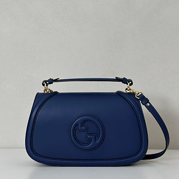 Fortok Gucci Blondie Top Handle Blue 26.5x16.5x8.5cm