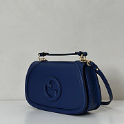 Fortok Gucci Blondie Top Handle Blue 26.5x16.5x8.5cm - 4