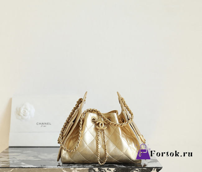 Fortok Chanel 25 Mini Bag Gold 20 x 22 x 12.5cm - 1