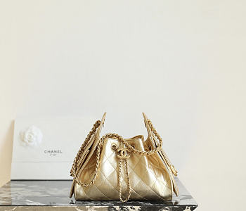 Fortok Chanel 25 Mini Bag Gold 20 x 22 x 12.5cm