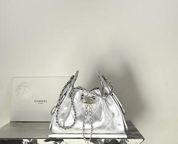 Fortok Chanel 25 Mini Bag Silver 20 x 22 x 12.5cm