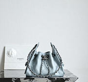 Fortok Chanel 25 Mini Bag Light Blue 20 x 22 x 12.5cm - 1