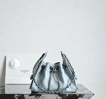 Fortok Chanel 25 Mini Bag Light Blue 20 x 22 x 12.5cm
