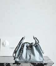 Fortok Chanel 25 Mini Bag Light Blue 20 x 22 x 12.5cm - 6