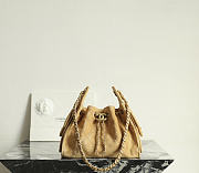 Fortok Chanel 25 Mini Bag Suede Brown 20 x 22 x 12.5cm - 1