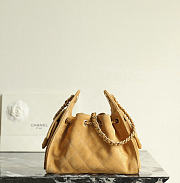 Fortok Chanel 25 Mini Bag Suede Brown 20 x 22 x 12.5cm - 3