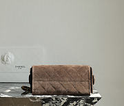 Fortok Chanel 25 Mini Bag Suede Chocolate Brown 20 x 22 x 12.5cm - 4